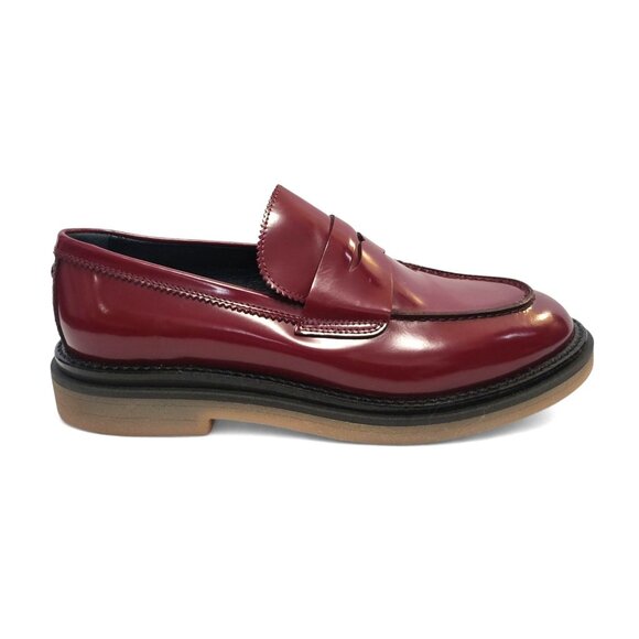 AGL Sirena Moc Toe Penny Loafer Burgundy Slip On Shoe - Picture 10 of 10